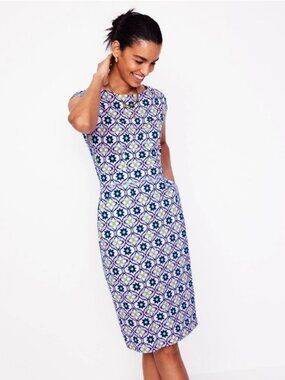 Boden Pink Florrie Jersey 100% Cotton Dress